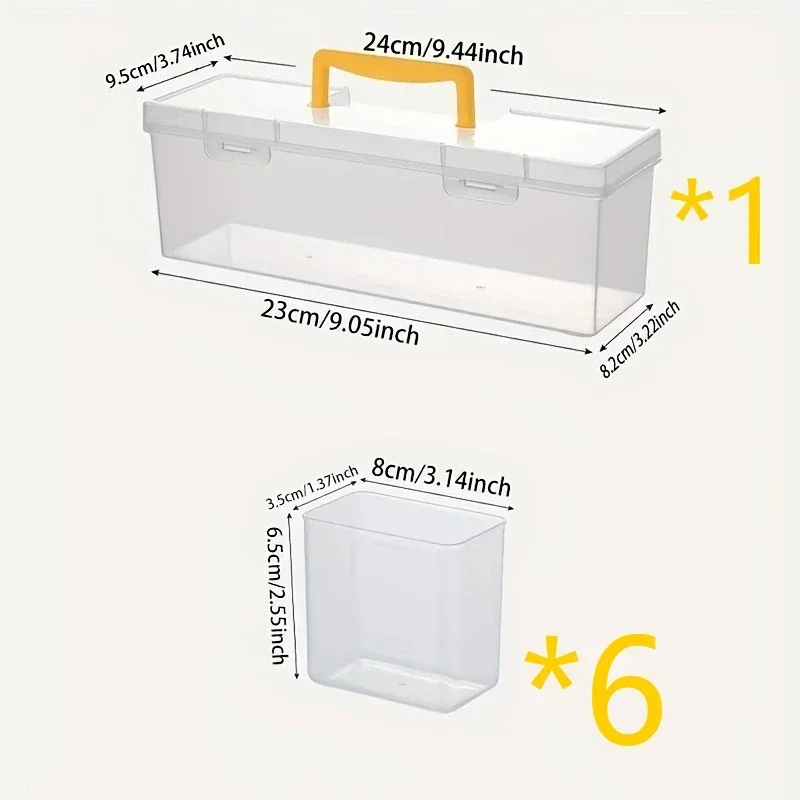 7pcs Tool Parts Storage Box Set Multi-Compartment Tool Organizer,Sorting Box for Screws,Wrenches,Hardware Accessories,and Toys