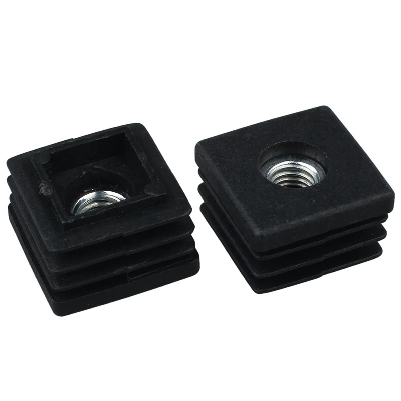 40 Sets 45Mm Base Dia Adjustable Leveling Foot 25Mmx25mm Square Tube Insert Kit