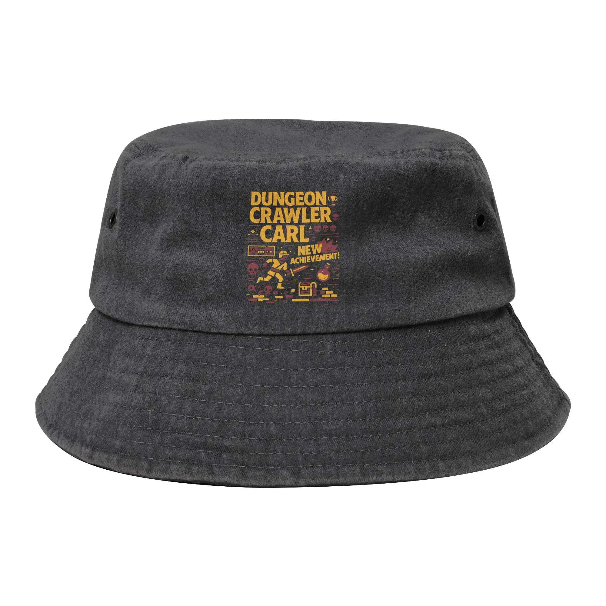 Women Men Distressed Washed Bucket Hat New Achievement Hot Summer Headwear Outdoor Sports Fishing Caps Dungeon Crawler Carl Hat