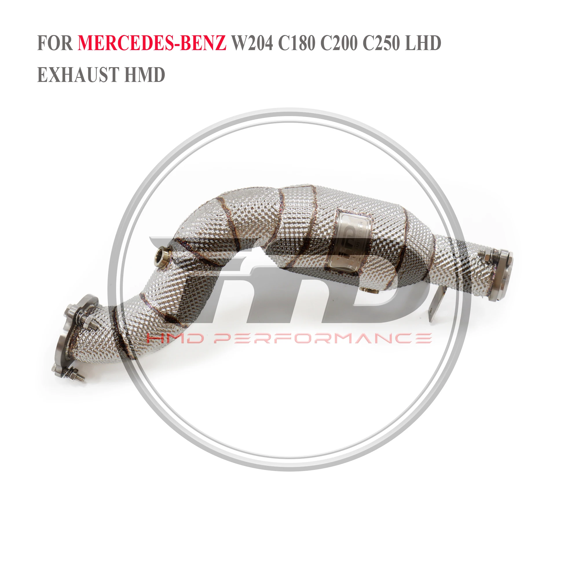 HMD Exhaust System High Flow Performance Downpipe for MercedesBNEZ W204 C180200 250 Left-hand Drive Car