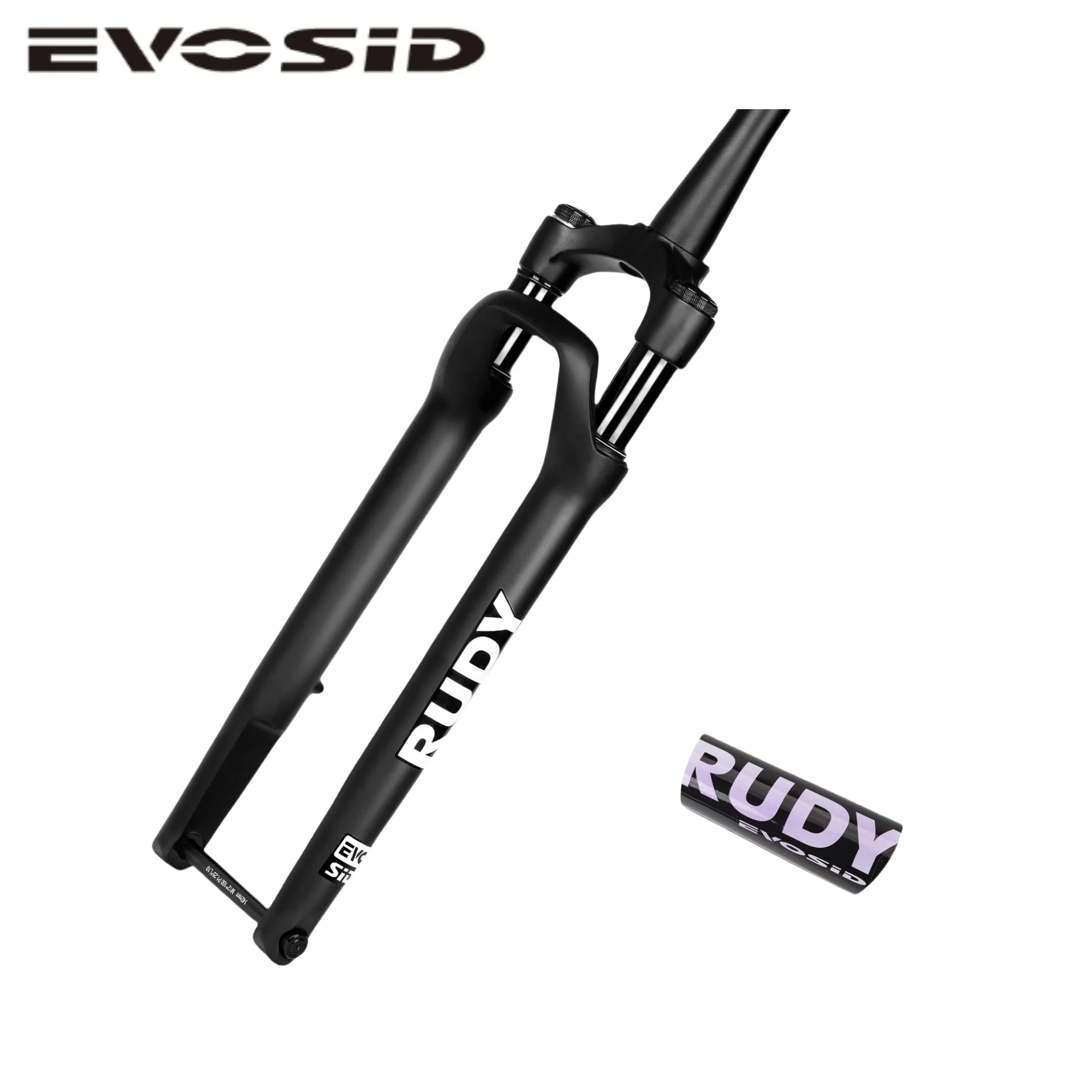 EVOSID Gravel Bike Fork 700C Air Suspension Lockout Ultra-Light Carbon Alloy Thru-Axle Disc Brake for Adventure/Endurance Riding