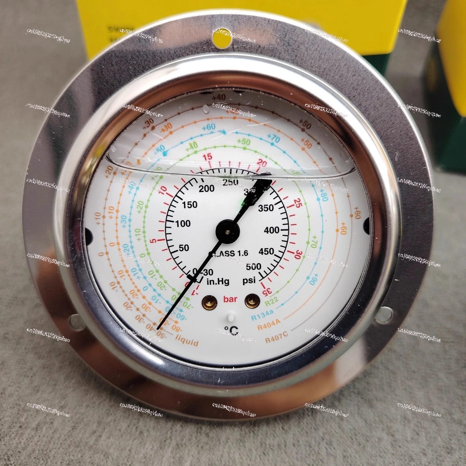1PCS REFCO Axial / radial pressure gauge R22/R134a high and low pressure gauge for refrigeration and air conditioning