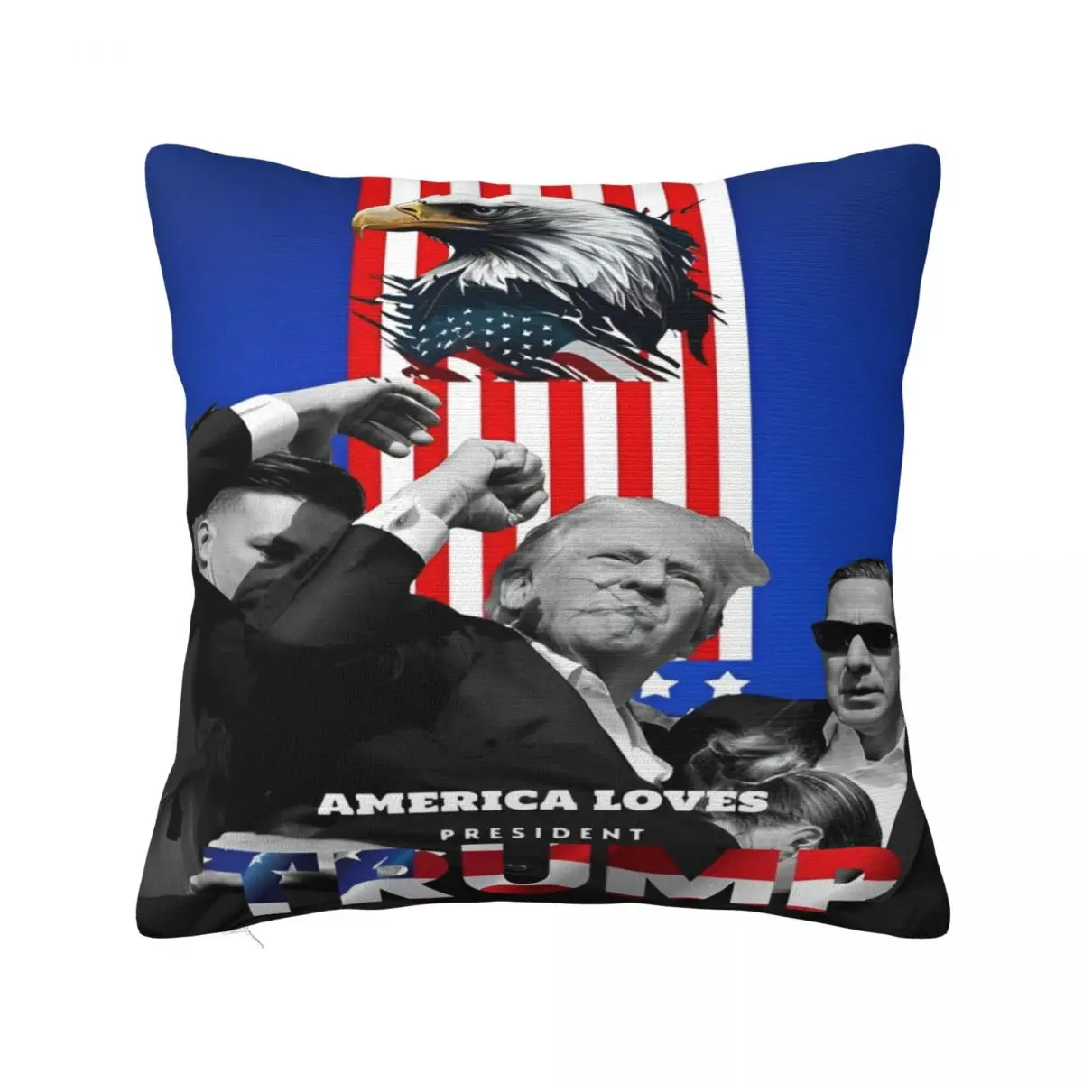 Home Decorations Trump Vance 2024 America Presidential Election Pillowcase Merch Pillow Covers Square Multi-Size