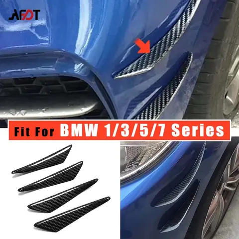 AFDT 탄소 섬유 프론트 범퍼 사이드 카나드 스플리터 스티커 트림, BMW 1 3 5 7 시리즈 X1 X3 X5 X6 M2 M3 G80 M4 G82 M5 M6 용