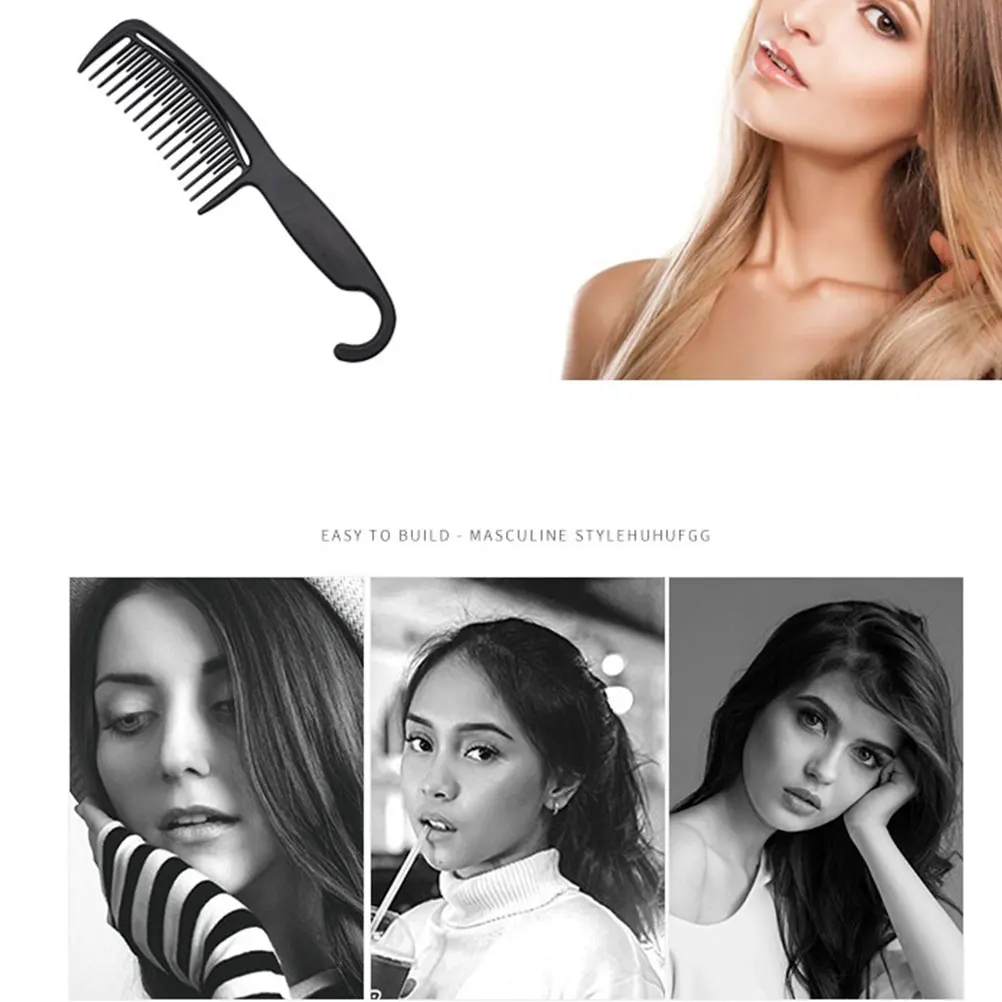 

2 pcs Hairdresser Comb Household Hanging ScalpFriendly Cutting Haircut Black Carbon Fiber AntiTangle CurlyStraight Hair Tools