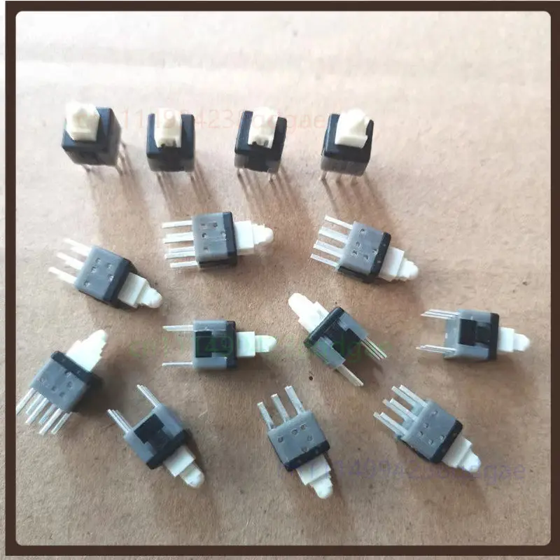 1PCS For 5.8*5.8mm Round Head Non-locking Push Switch 6Pin Dual Row Through Hole Reset Button 5.8*5.8mm 1.8g
