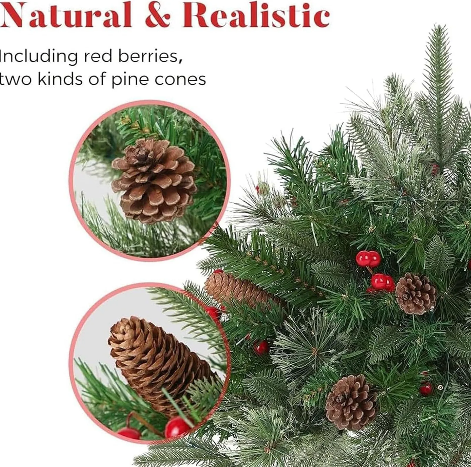 

2Pcs Holiday Planters Holiday Planter Filler Prelit Holiday Planter Christmas Holiday Planter Outdoor Decor Lighted Artificial