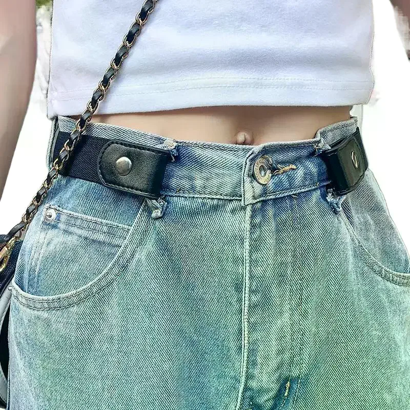 Verstellbares elastisches Taillenband, unsichtbarer Gürtel, schnallenfreie Gürtel für Damen und Herren, Jeans, Hosen, Kleid, keine Schnalle, einfach zu tragen