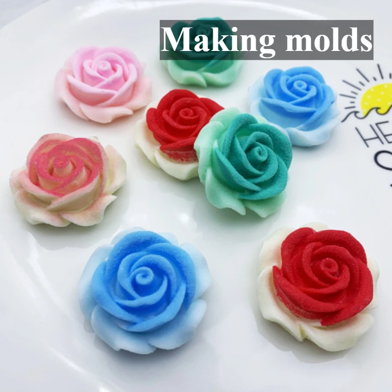 1pc Cake Molds Rose Shape Silicone Molds DIY 3D Giant Fondant Chocolate Soap Cryogenic Candle Decoration Flip Cake Baking Tools