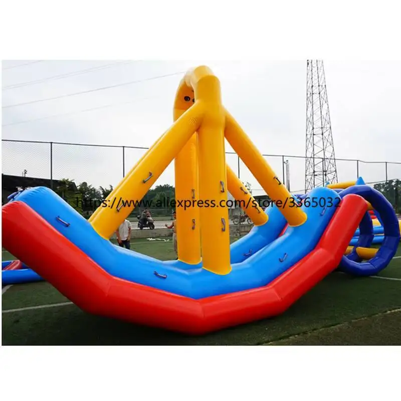 상업적인 큰 팽창 식 떠 있는 워터파크 모험 팽창 식 워터파크