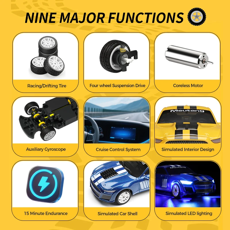 Il più nuovo WLtoys K4308 MINI RC Auto 1/43 Con Luci 2.4G Auto Sportiva di Controllo Remoto Alla Deriva Auto a Quattro Ruote motrici Modello Regalo