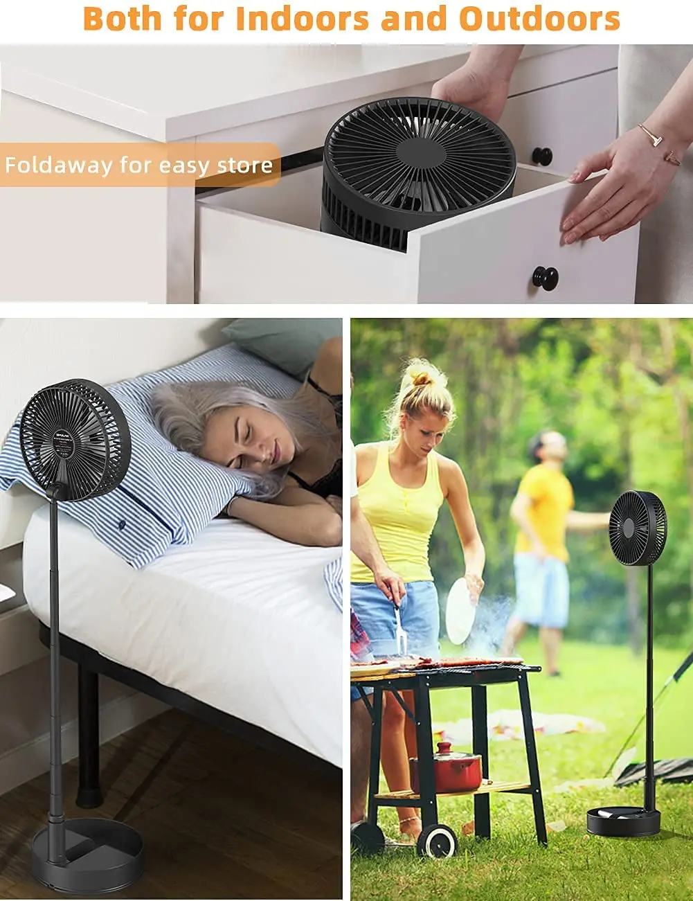 7200MAh แบตเตอรี่ดำเนินการ8นิ้วขนาดเล็กพัดลมระบายความร้อนด้วยรีโมทคอนโทรลจับเวลาแบบพกพาตารางฐานแฟนๆ