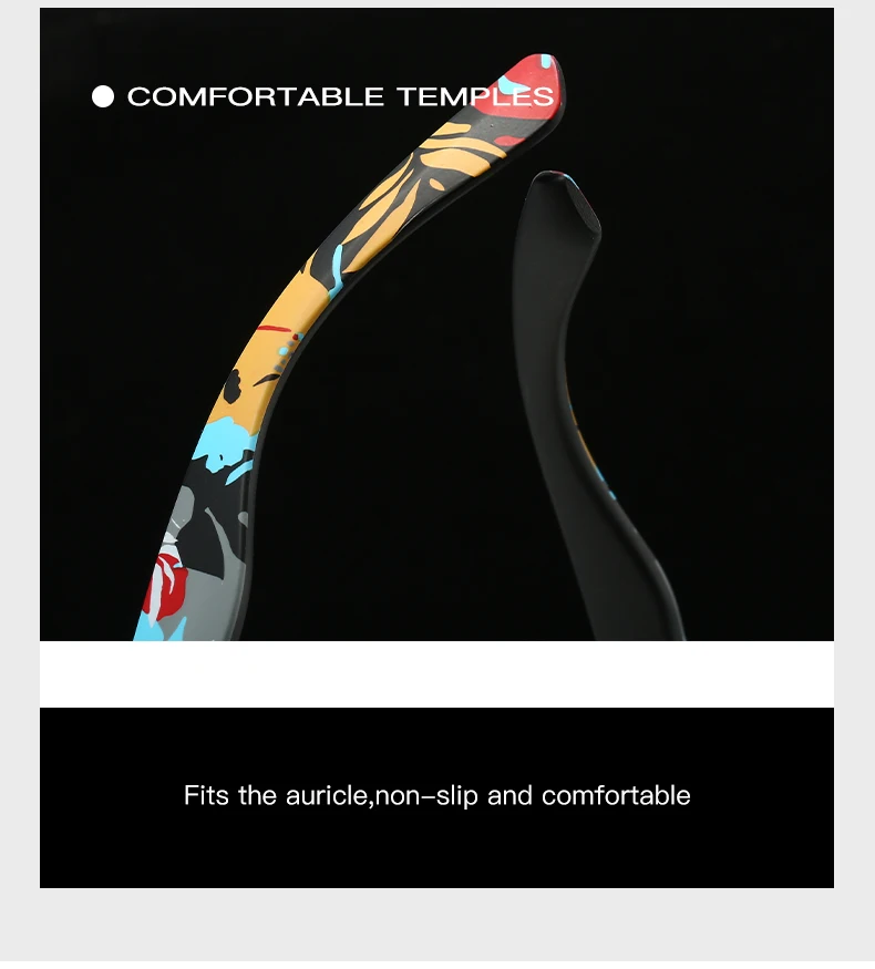 KAROS Polarisierte Sonnenbrille für Herren/Damen, Camo-Rahmen, UV400-Schutz zum Fahren, Angeln, Radfahren – Detail 8