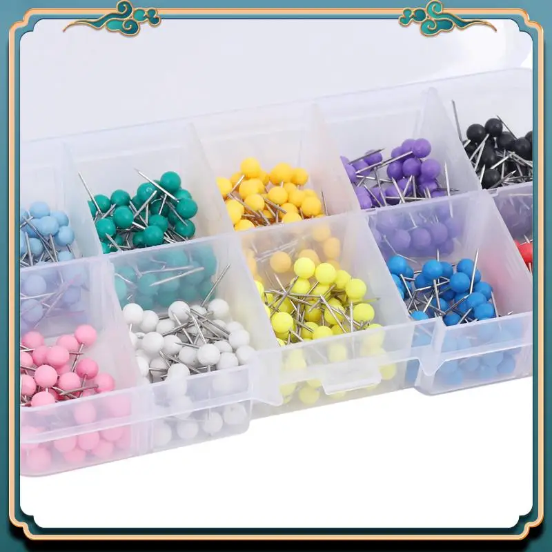 ABJG-Map Tacks 푸시 핀 플라스틱 헤드(강철 포인트 포함), 4Mm, 3000개