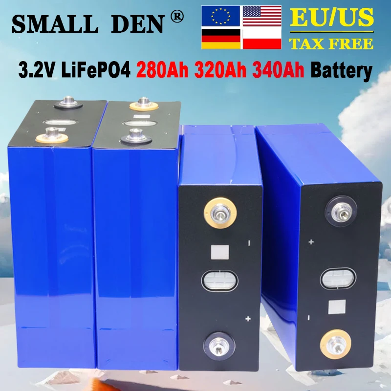 1-16PCS New 3.2V 340Ah 320Ah 280Ah 3C Lithium Iron Phosphate Battery 12V 48V Solar Energy Storage Rechargeable Battery Duty Free