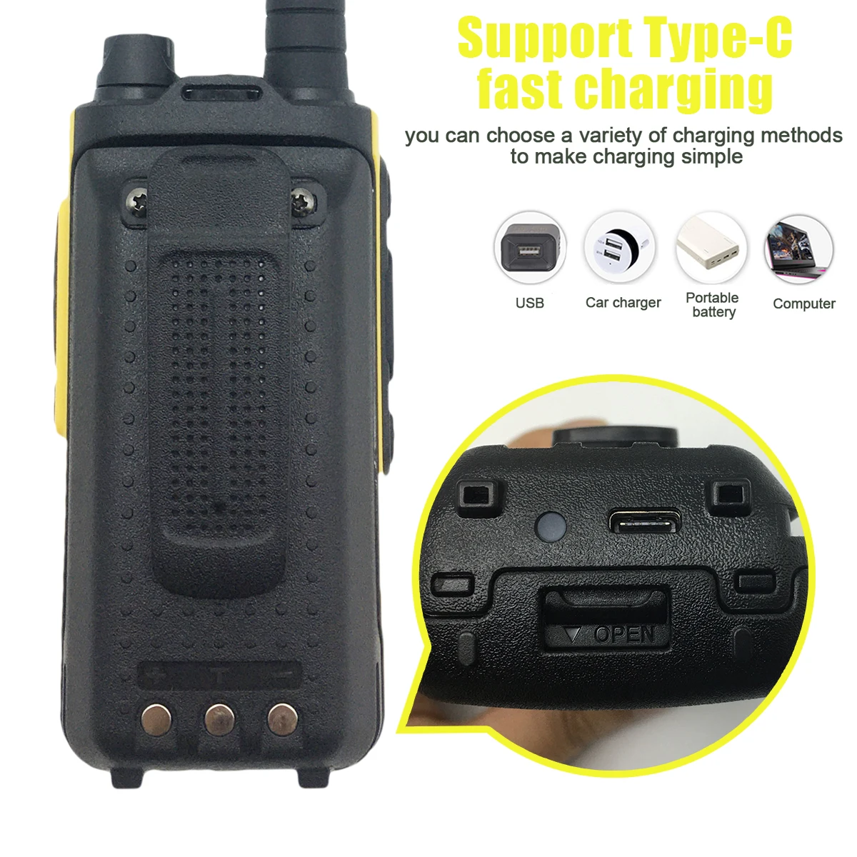 Baofeng Walkie Talkie UV-13 PRO Ham Two-way Radio Stations 5W Long Range VHF UHF Dual Band Amateur Portable Radio HT For Hunting