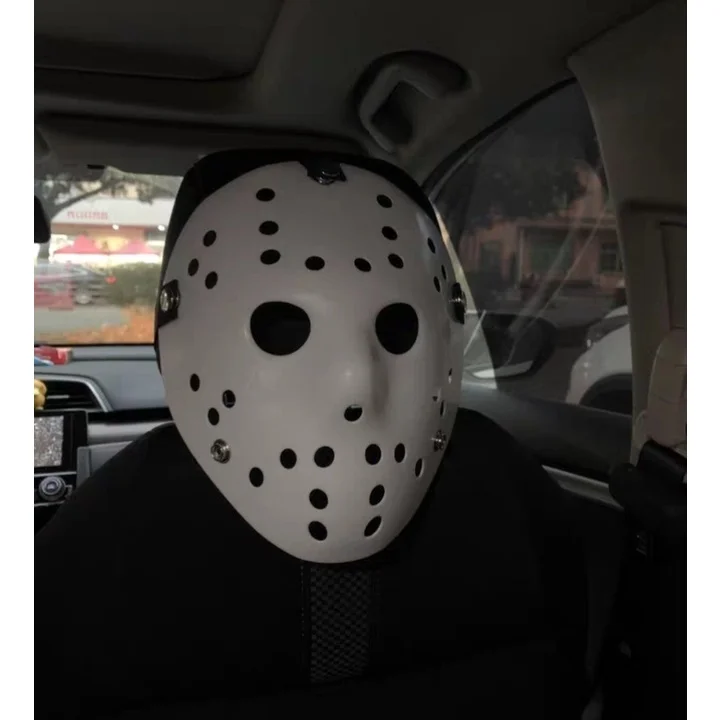 JDM Style Jason Halloween Voorhees Mask Kanjo Topeng Jason Mask Osaka Drift Interior Pendant Modified Mask