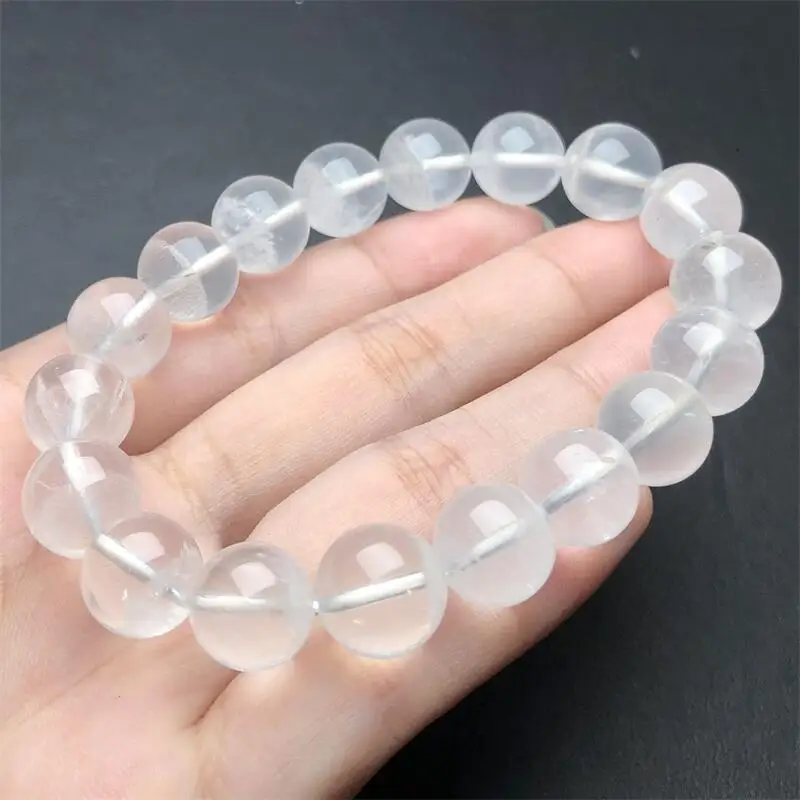 11MM Natural White Garden Quartz Bracelet Charms Handmade Fortune Energy Bangle Mineral Woman Amulet Jewelry Gift 1PCS