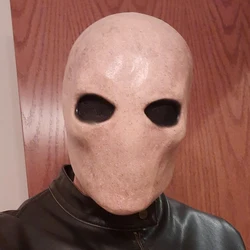 Horror Slenderman Mask Cospaly Creepy Faceless Man Alien Skull Latex Helmet Halloween Carnival Party Costume Props For Adult