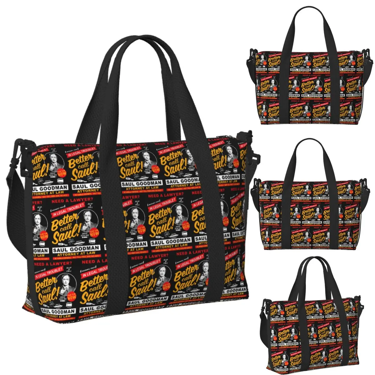 

Custom Need A Lawyer Then Call Saul Dk Beach Travel Bag Large Capacity Tote Bags for Gym Yoga Women Shopping Duffle Shoulder Bag