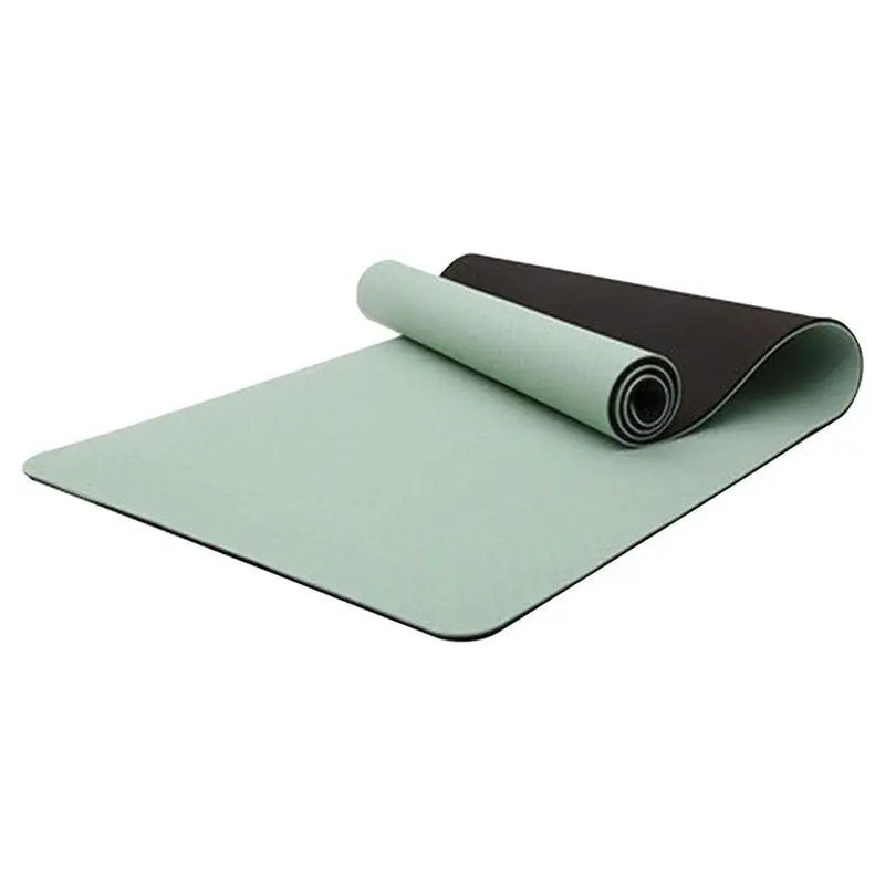 Workout Mat TPE Exercise Yoga Mat Pilates Mat Fitness Mat With Carrying Strap Non Slip Reusable Thick Gym Mat For Yoga Pilates