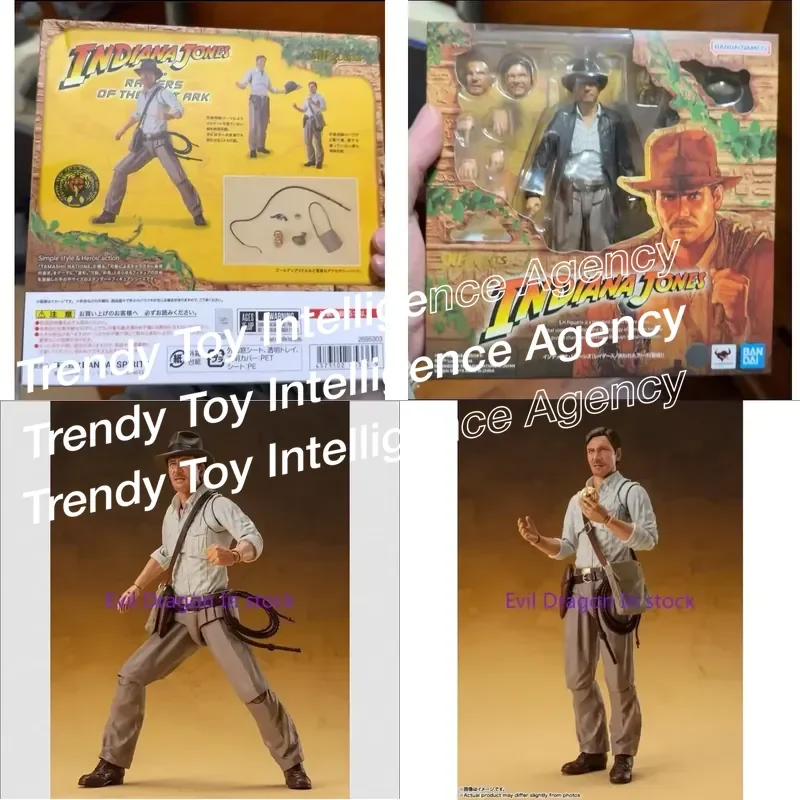 Figura de acción coleccionable de Bandai SHF, Indiana Jones, de la película Los Cazadores del Arca Perdida.
