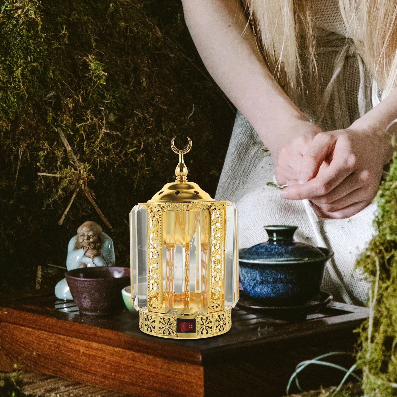 

Plug in Incense Burner Electric Censer S Metal Decorative Holder Stove Home Aroma Personal Care Accessories