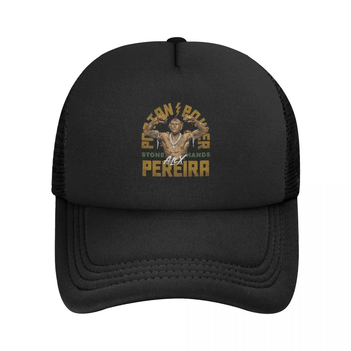 Alex Pereira Winner Mesh Caps for Men Women Adjustable Snapback Mesh-Back Breathable Cooling Hats