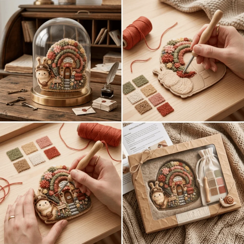 Kit de Arte Poke para Cena de  - Sewing Textile Art avaliação e preço
