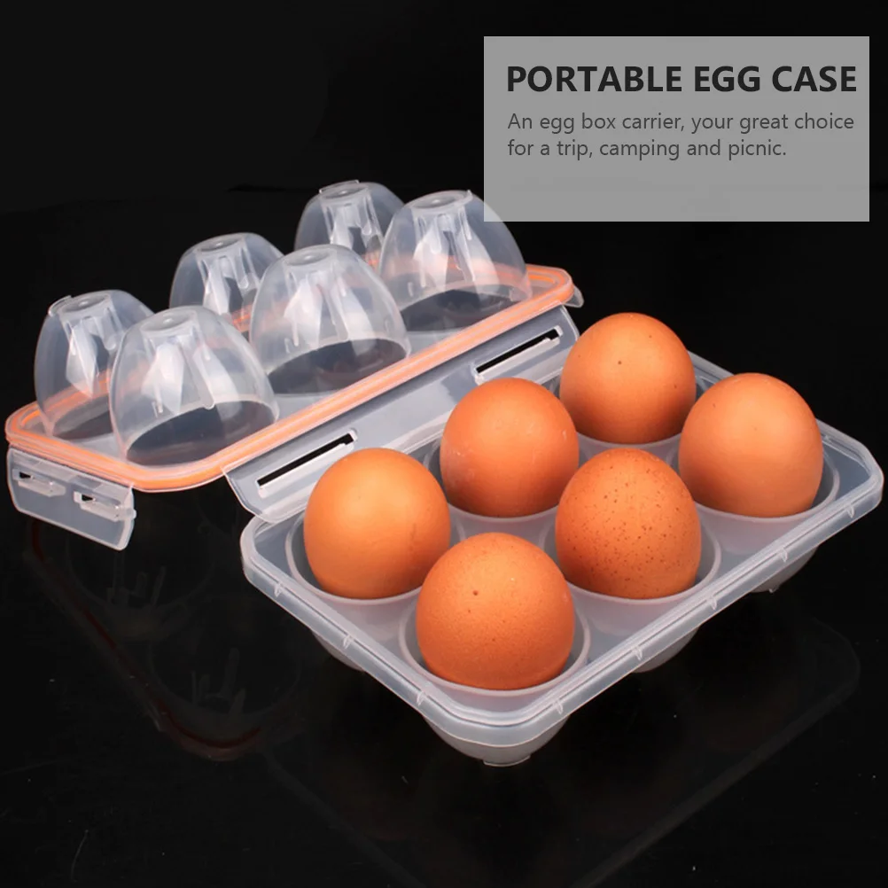 

Portable Egg Case Eco friendly Silica Gel Eggs Storage ganizer Mini Size Stable Lock Refrigerator Container Outdoor Picnic Box