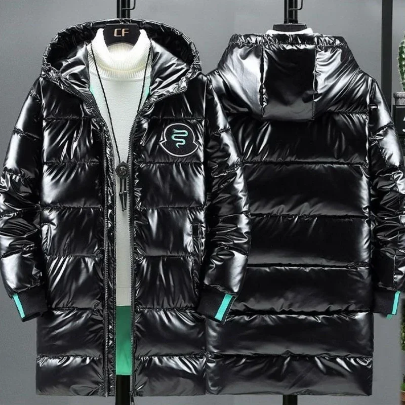 Korean Inspired Winter Jacket 2025 Waterproof Glossy Men's Down Coat Non Washable Thermal Insulation for City Mountain Wear