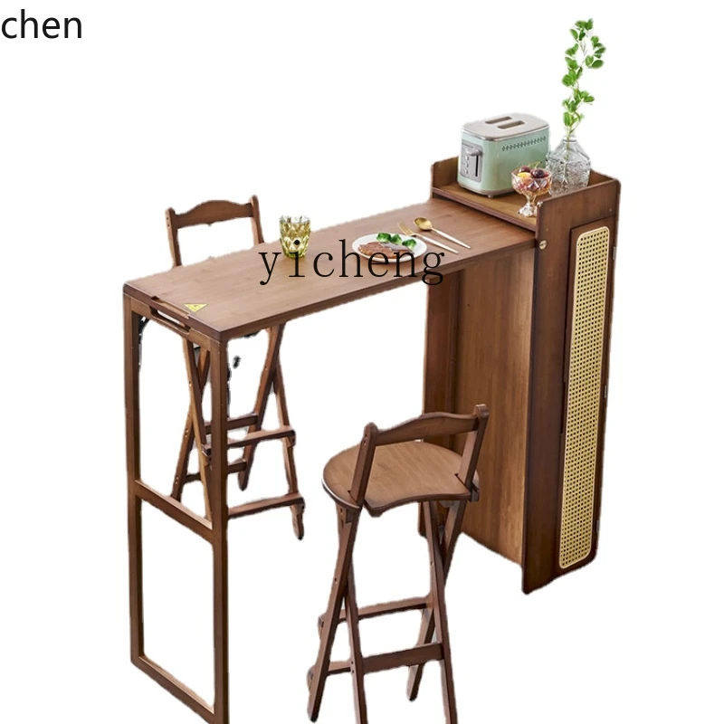 YFY Wall Bar Counter Partition High Bar Table Window Balcony Long Table Bar Table and Chair