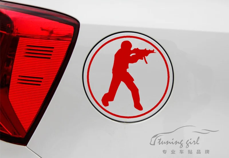 Car Stickers CS Go Counter Strike Reflective Decoration For Fuel Tank Cap Trunk Bumper Motorcycle Helmet Computer Laptop IPhone