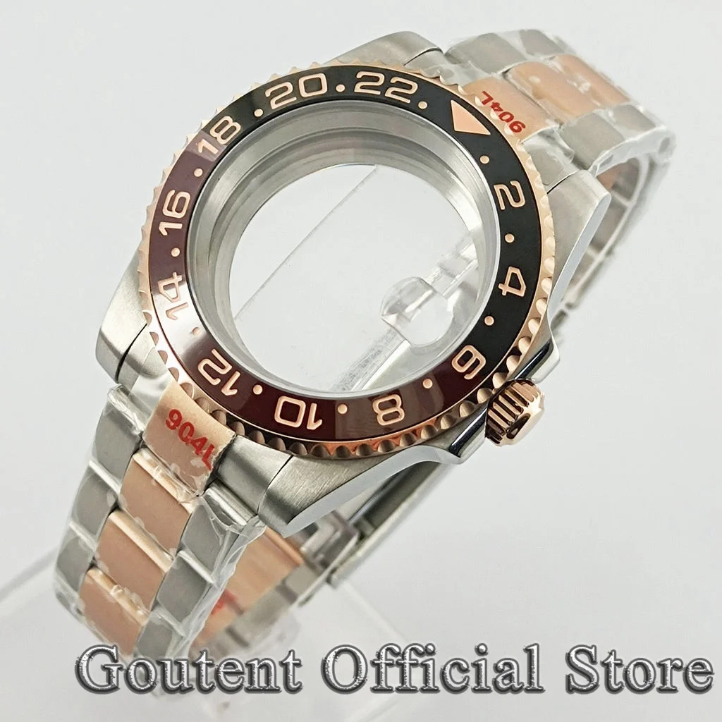 

Goutent 40mm Sapphire Crystal Watch Case Ceramic Bezel Fit ETA 2836 2824 PT5000 NH34 NH35 NH36 Miyota 8215 821A Movement