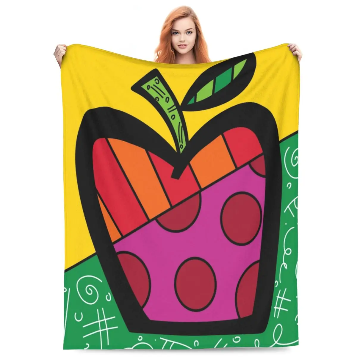 Art For Romero Britto Blanket Fleece Sofa Throw Blanket Multi-function for Couch Bedding Travel Throws Bedspread Quilt