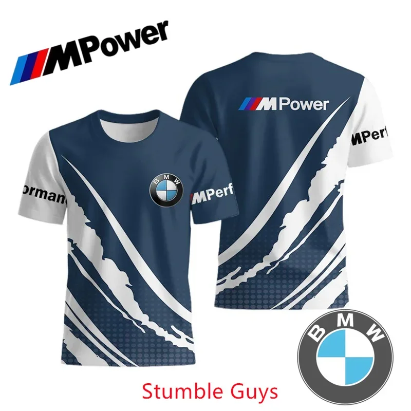 

BMW M Power Men's Summer Short Sleeve T-shirt Sports Motorcycle Racing Street Style Urban Graphic Clothes