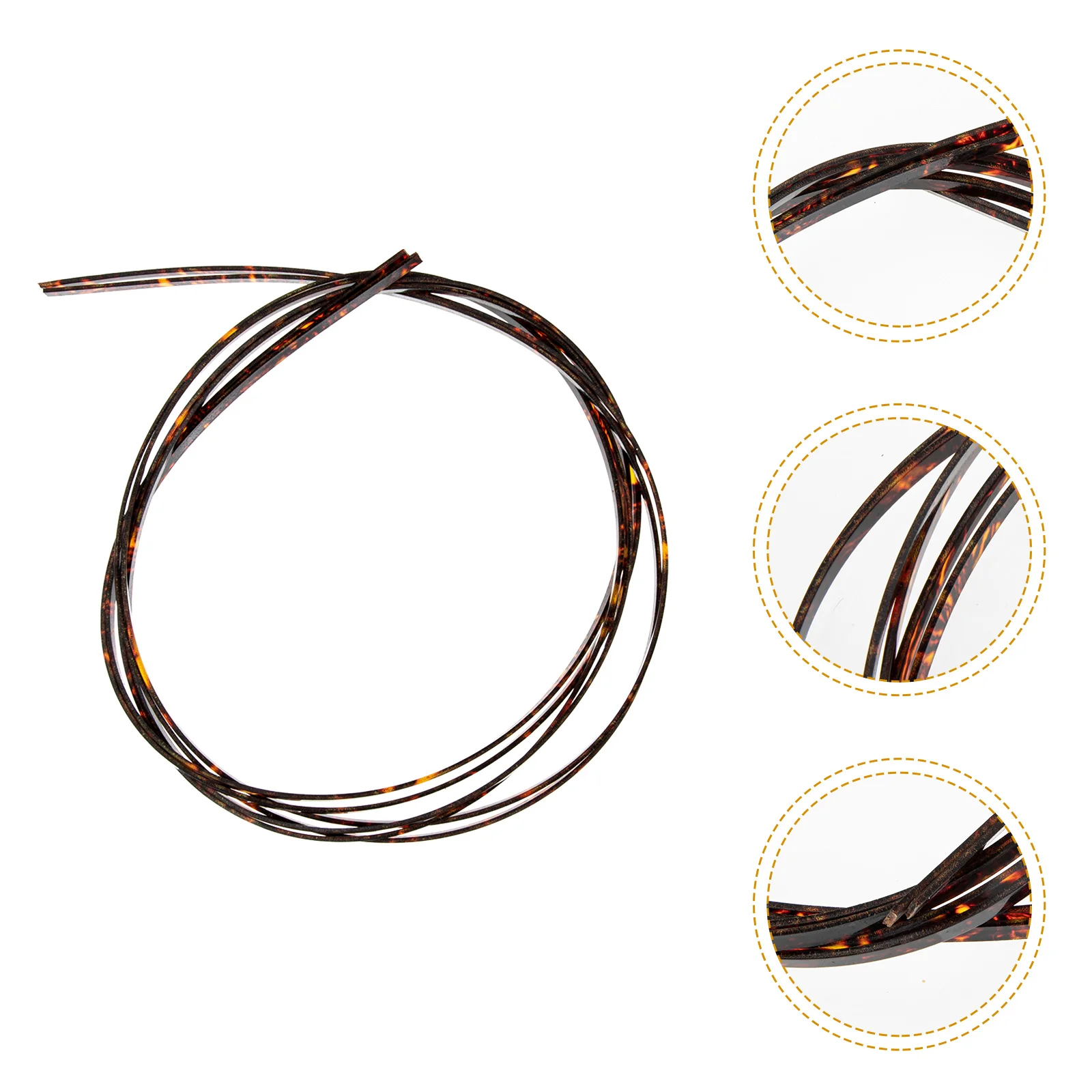 

2pcs Guitar Binding Purfling Strip Plastic Ukulele Edge Trim Decorative Strips Repair Accessories For Acoustic Classical Guitars