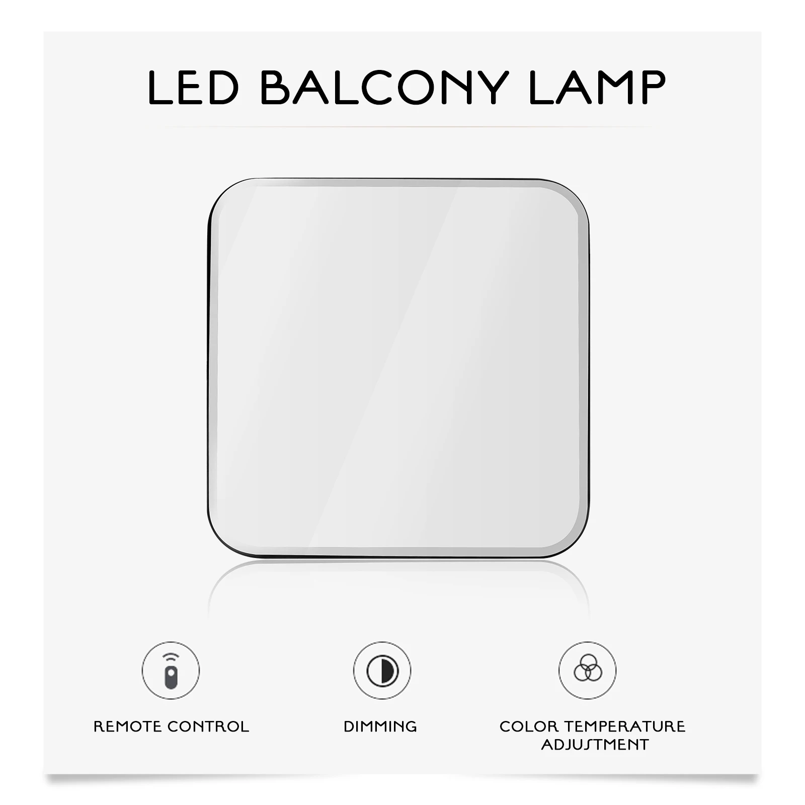 

1pc Square Ceiling Lamp Led Acrylic Decorative Light 15-30㎡ Bright Daylight Easy Install Living Room Bedroom Balcony Hotel Use