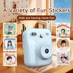 Instant Print Camera for Kids Kids Camera for 6-12 Year 30MP HD 1080P Digital Camera Thermal Paper Printing Camera Instant Print