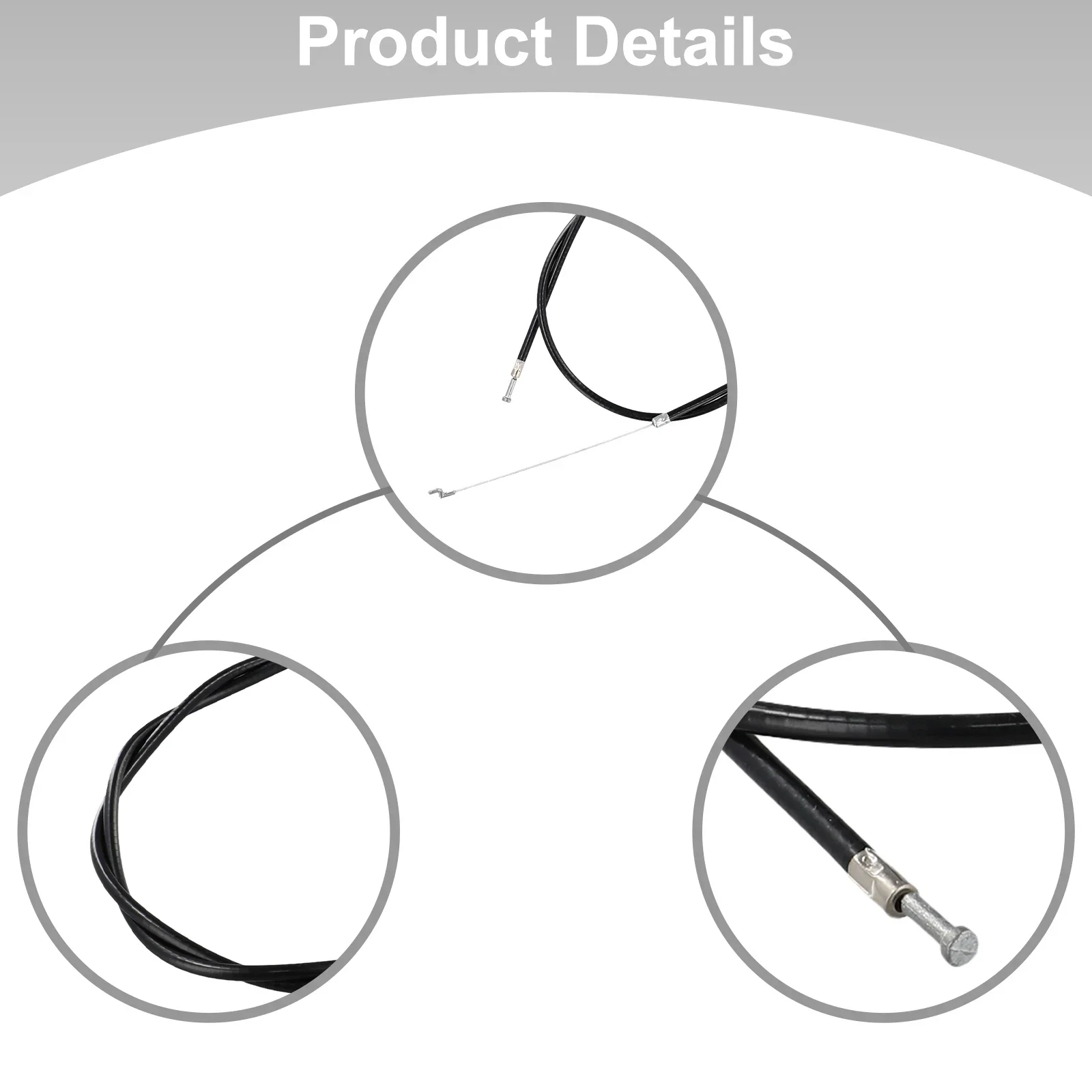 Cable Throttle Cable FS200 FS200R Outer: 840mm 1PCS 53368 FS120 FS120R FS250 FS250R FS300 FS350 Inner: 973mm Throttle Cable