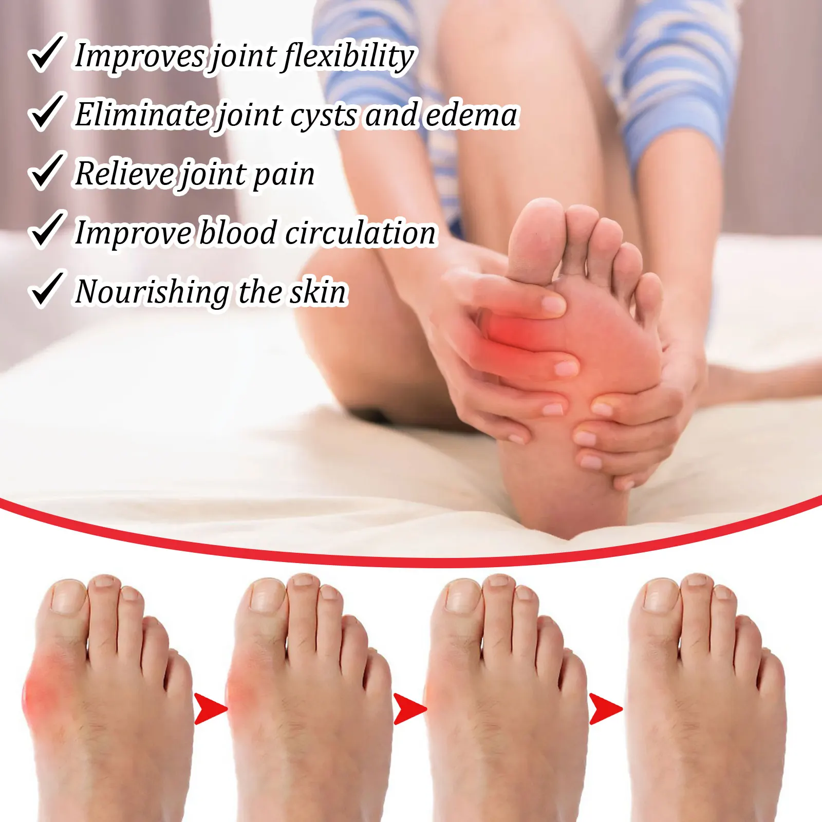 Bunion Care Cream - Gentle, Nourishing, Soothing, Hydrating and Revitalizing for Daily Toe Joint and Hallux Valgus Support