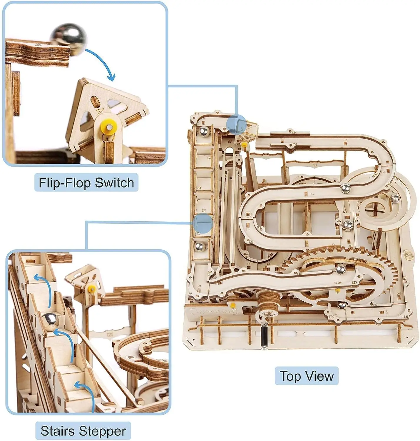 Puzzle in legno 3D Modelli meccanici - Kit di marmo in legno fai-da-te e scatola di tesoro, regali per adulti e adolescenti