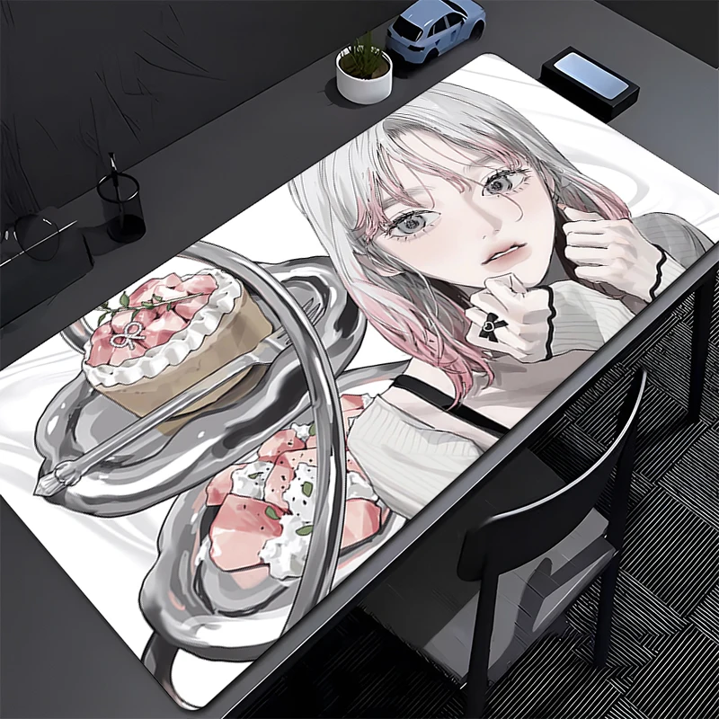

Design Mouse Pad PC Anti Slip Student Dormitory Dining Anime Table Mat Laptop Cute Girl Office Study Keyboard Pad Pink Desk Mat