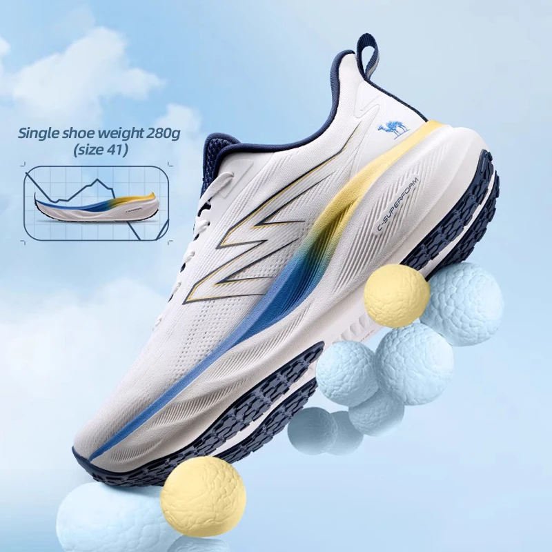 ゴールデンキャメルランニングスポーツシューズ男性と女性スニーカー通気性メッシュ滑り止め耐摩耗性ジョギングスポーツシューズ男性用