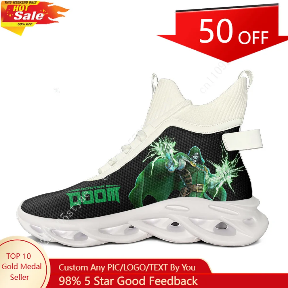 Marvel Doctor Doom High Top Flats Sneakers Mens Womens Hiking Lightweight Stylish Running Shoes