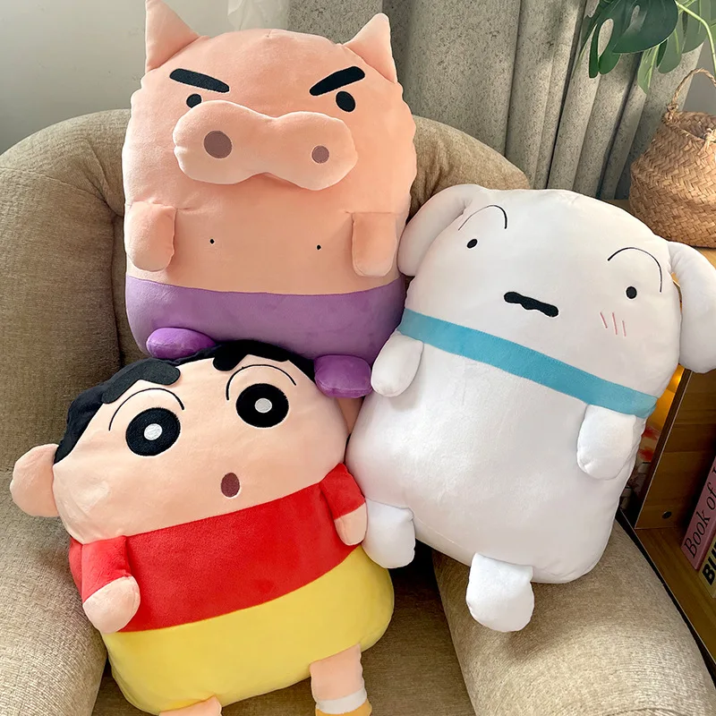 

Official Authentic Crayon Shinchan Plush Toy Shiro Fluffy Soft Plush Doll Cartoon Shaped Throw Pillow Home Decor Gift For Women