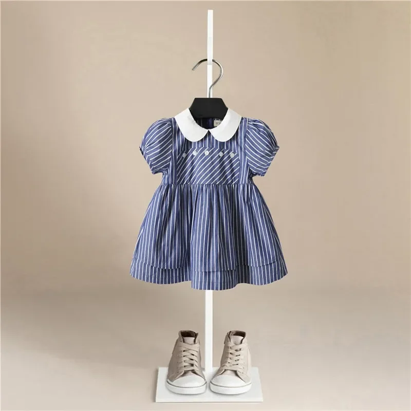 

New Arrival Summer Girls Dresses Doll Collar Hot Selling Baby Summer Frocks Cotton Clothes Frocks Party Birthday 1-6yrs