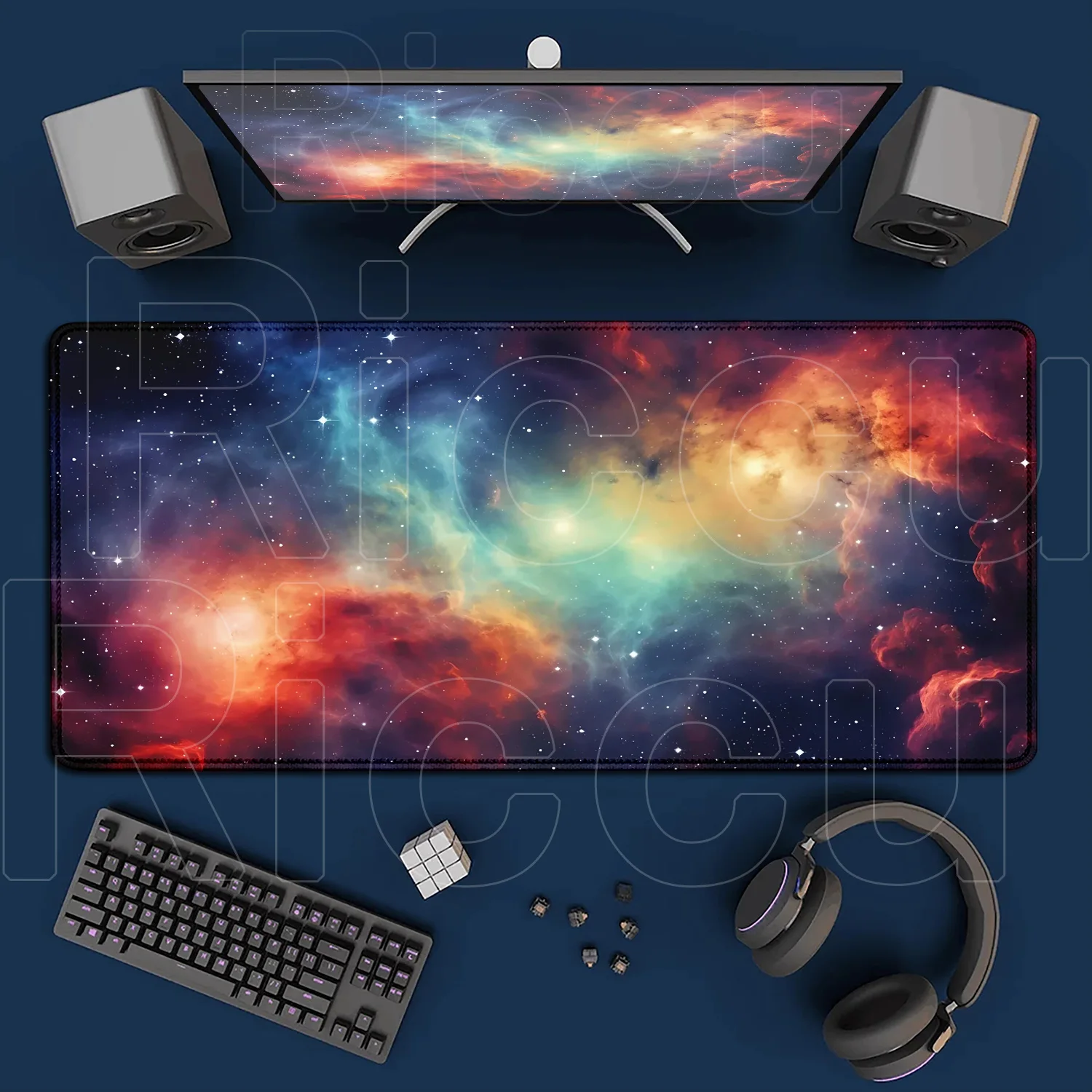 HD Printing Universe Gaming Mousepad Space Mouse Mats Non-slip Rubber Large Gamer Mousepads XXL