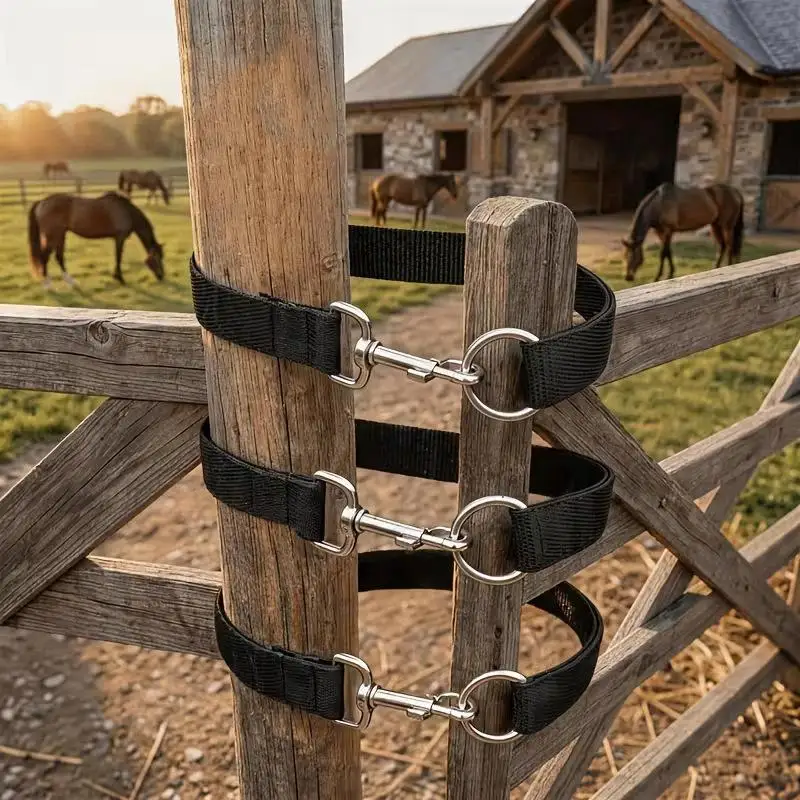 Fence Gate Strap Latch Nylon Webbing Gate Latch For Horse Fences Single-loop Noose Rope Buckle Farm Gate Fixed