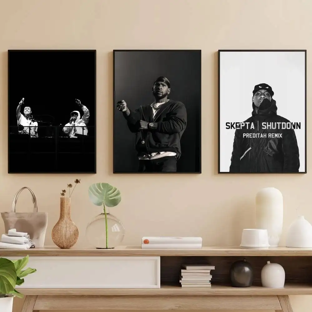 

Rapper S-Skepta Poster Self-adhesive Art Waterproof Paper Sticker Coffee House Bar Room